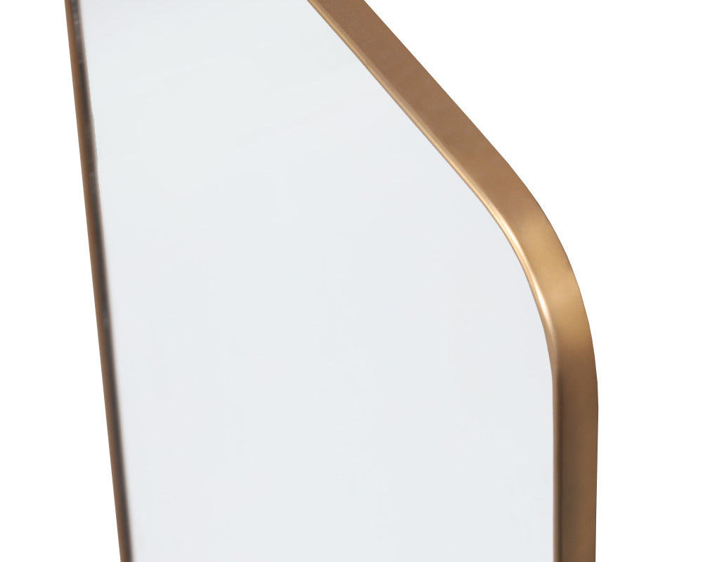 Calabasas Floor Mirror - Brass