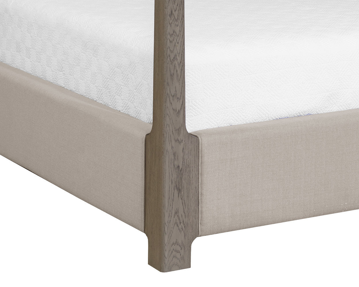 Danette Canopy Bed - King  Zenith Taupe Grey