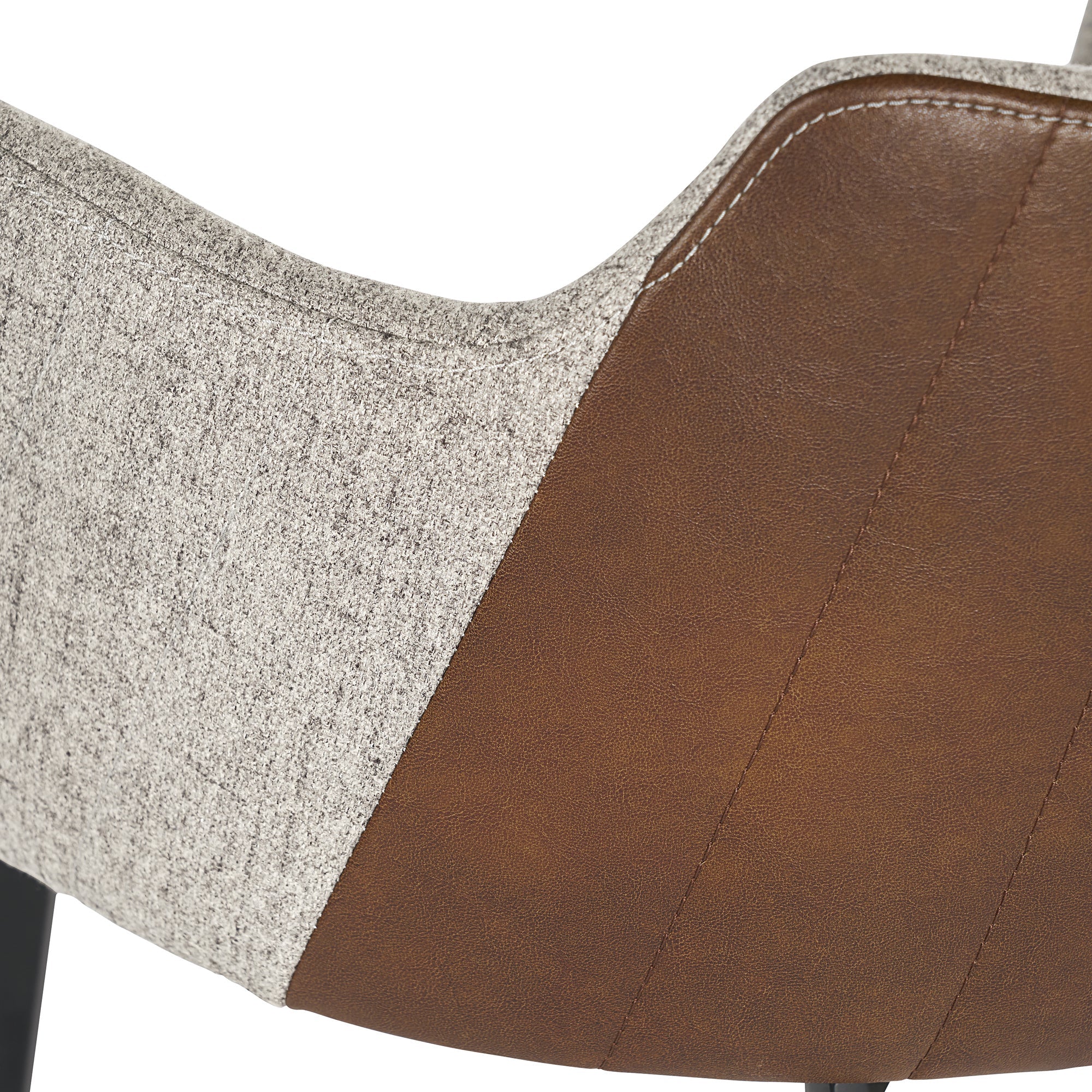 Griffin Barstool - November Grey / Bravo Cognac