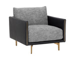 Ashi Armchair - Nash Zebra / Coal Black