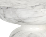 Lucida End Table - Marble Look  White