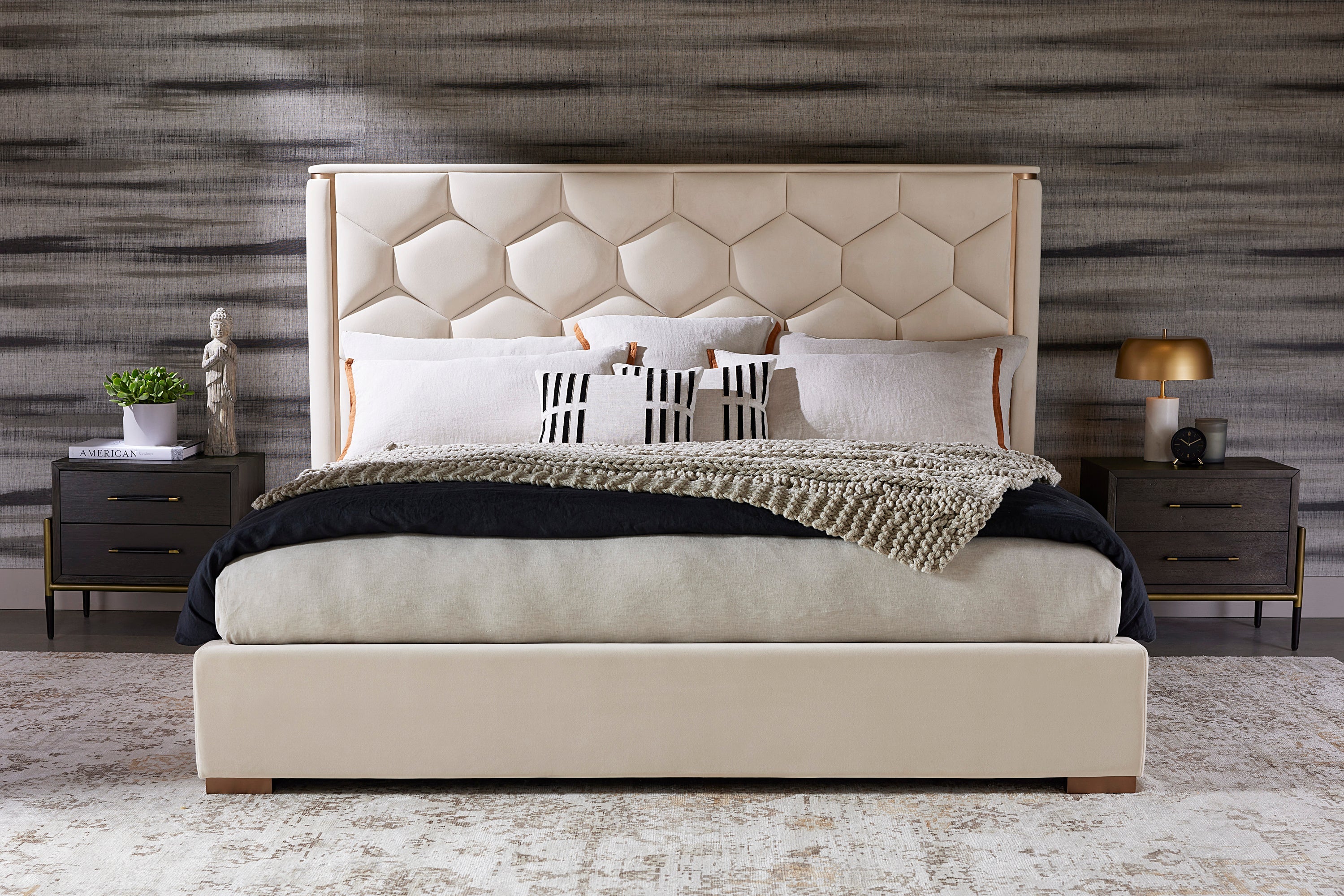 Alisha Bed - King  Meg Taupe