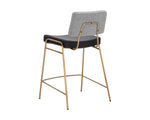 Brinley Counter Stool - Gold  Nightfall Black / Chacha Grey