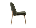 Zeke Dining Chair - Antique Brass  Bergen Olive