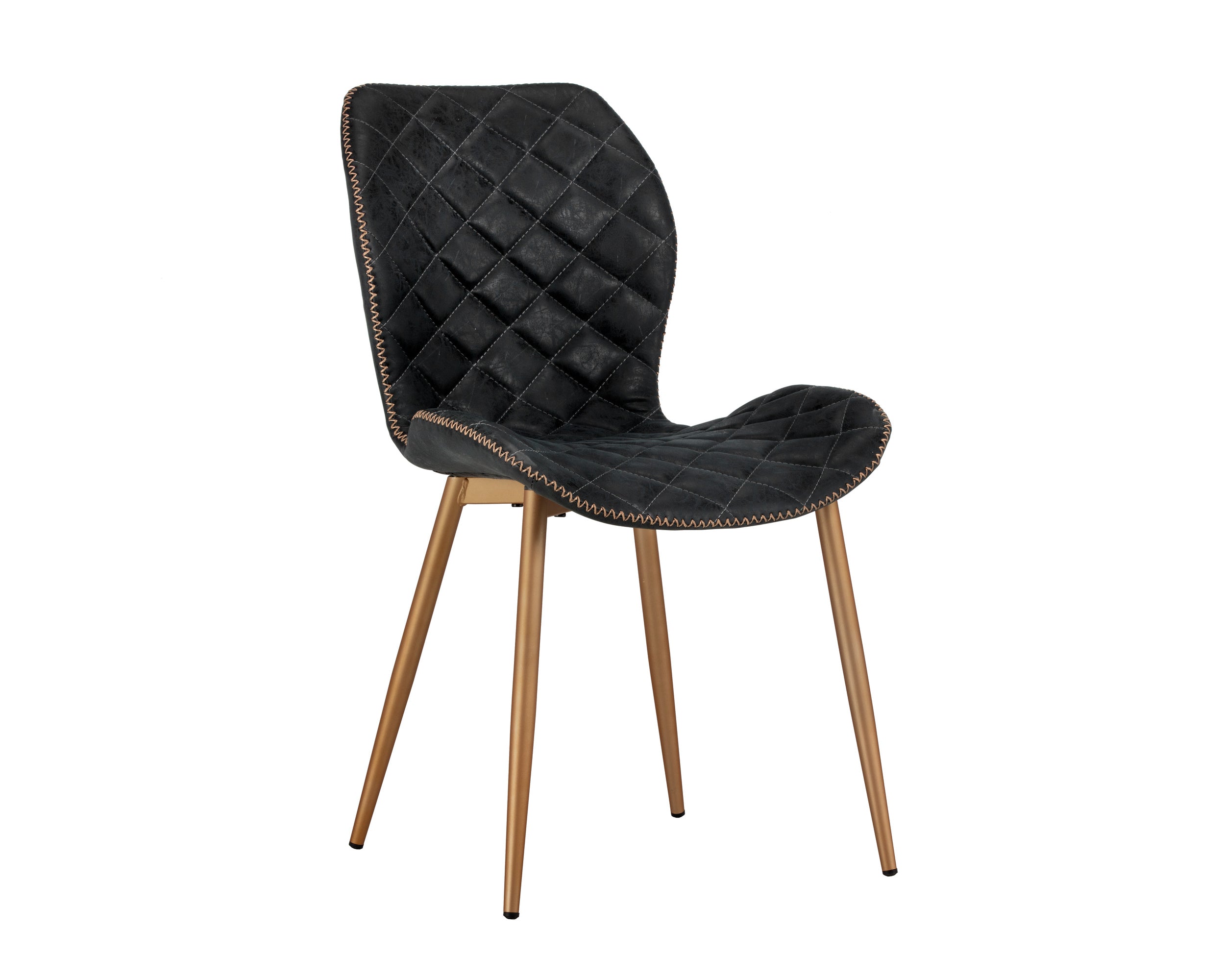 Lyla Dining Chair - Champagne Gold  Antique Black