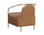 Cicero Lounge Chair - Milliken Cognac