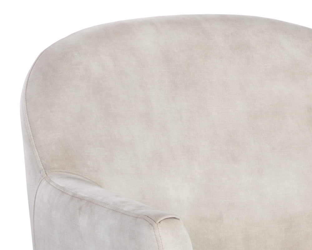 Casey Swivel Lounge Chair - Nono Cream