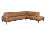 Brandi Sofa Chaise - Raf  Camel Leather