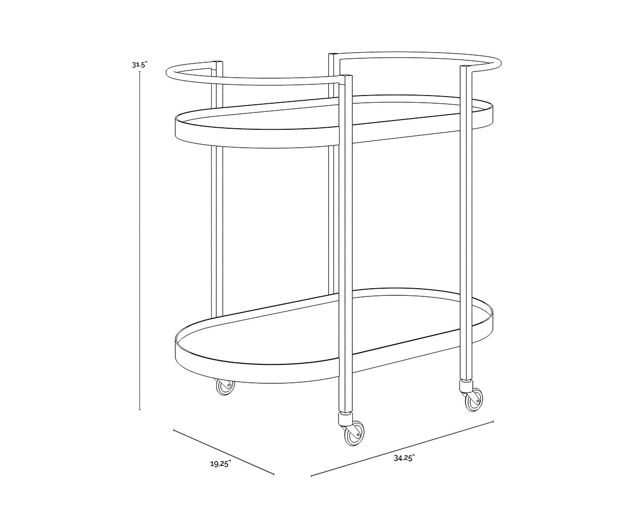 Koen Bar Cart -