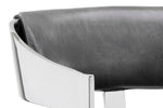 Beaumont Counter Stool - Stainless Steel  Cantina Magnetite