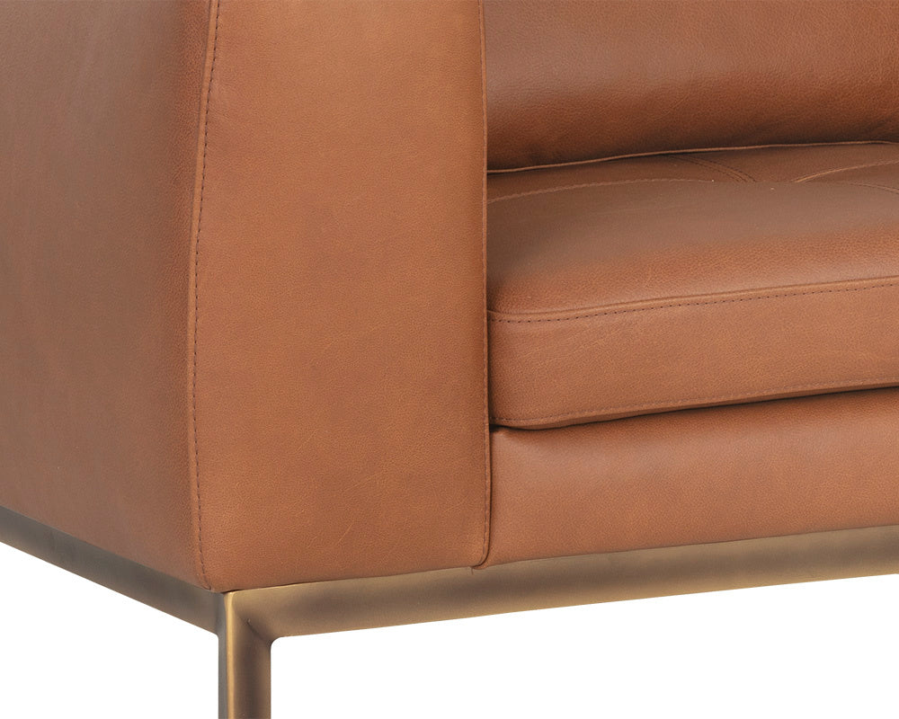 Burr Armchair - Behike Saddle Leather