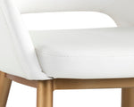 Thatcher Dining Armchair - Champagne Gold  Snow