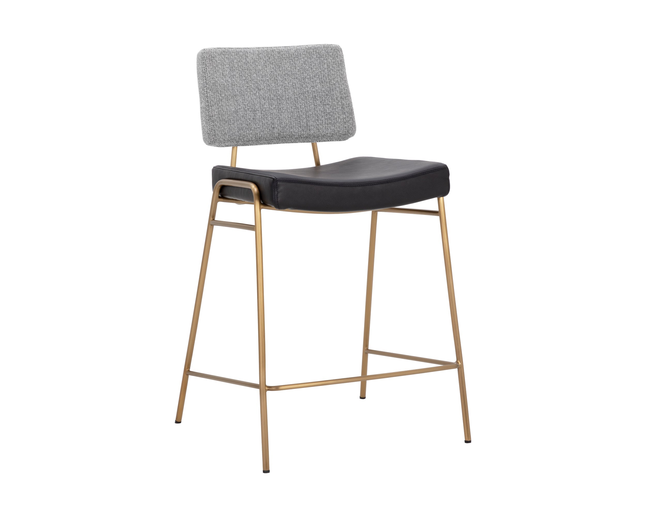 Brinley Counter Stool - Gold  Nightfall Black / Chacha Grey