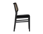 Annex Dining Chair - Velvet Black / Natural