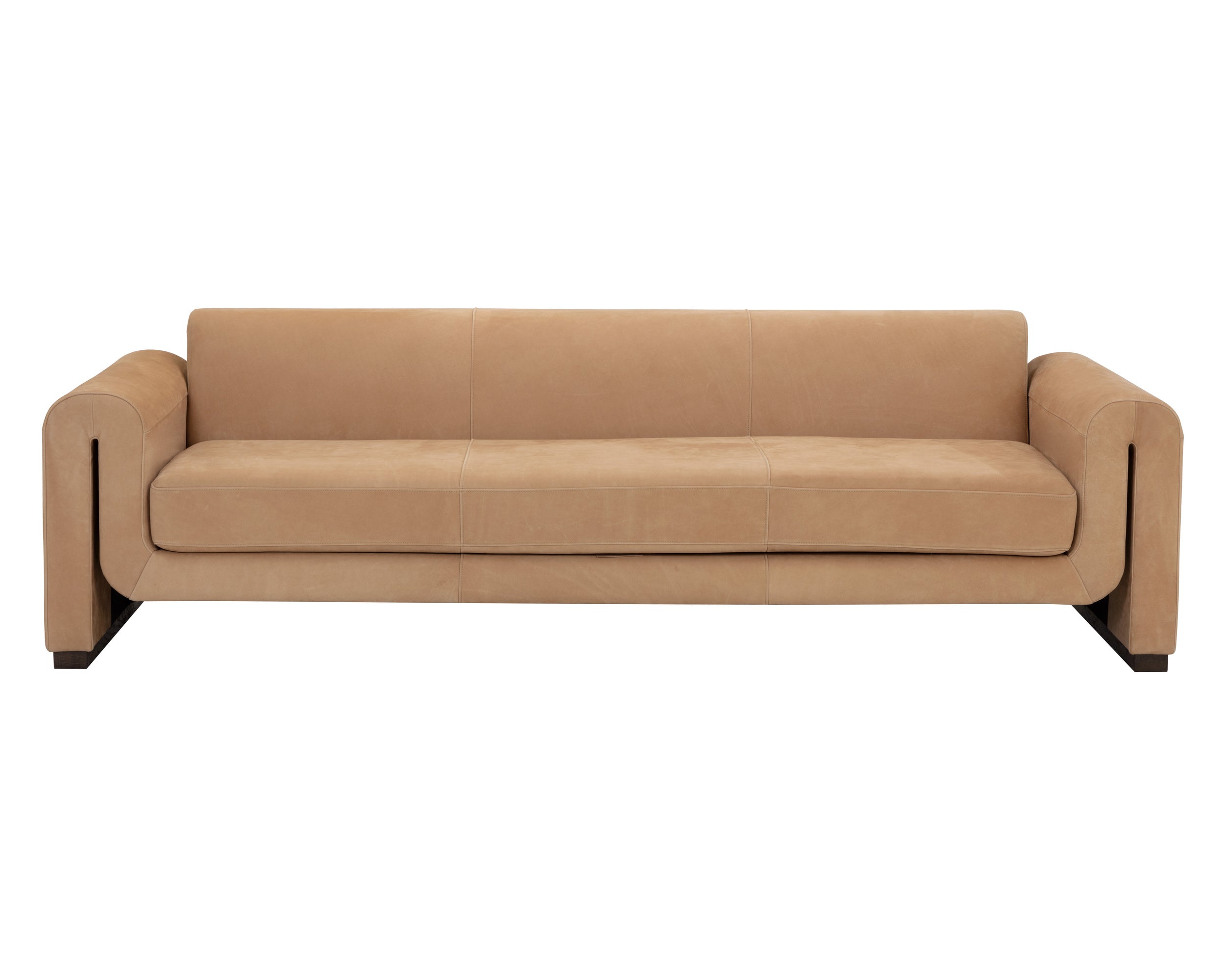 Romer Sofa - Distressed Brown  Nubuck Tan Leather