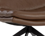 Keller Swivel Lounge Chair - Missouri Mahogany Leather