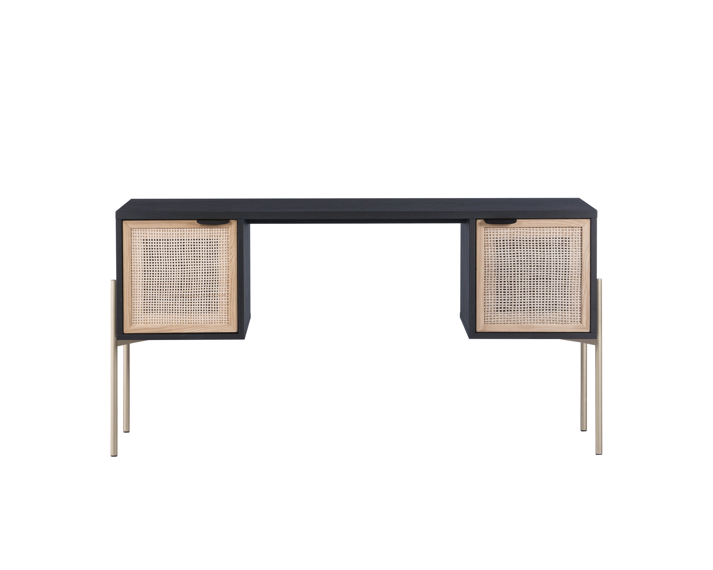 Avida Desk - Gold  Black/Natural