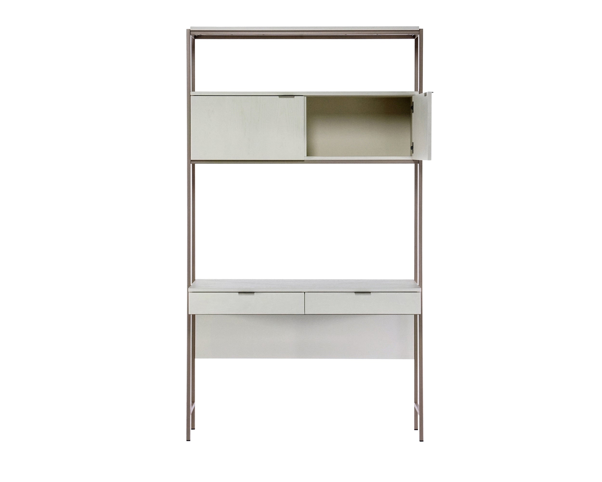 Ambrose Modular Wall Desk - Champagne Gold  Cream