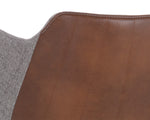 Griffin Counter Stool - November Grey / Bravo Cognac