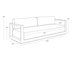 Tavira Sofa - Greige  Stinson White