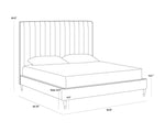 Yosi Bed - King  Antonio Charcoal