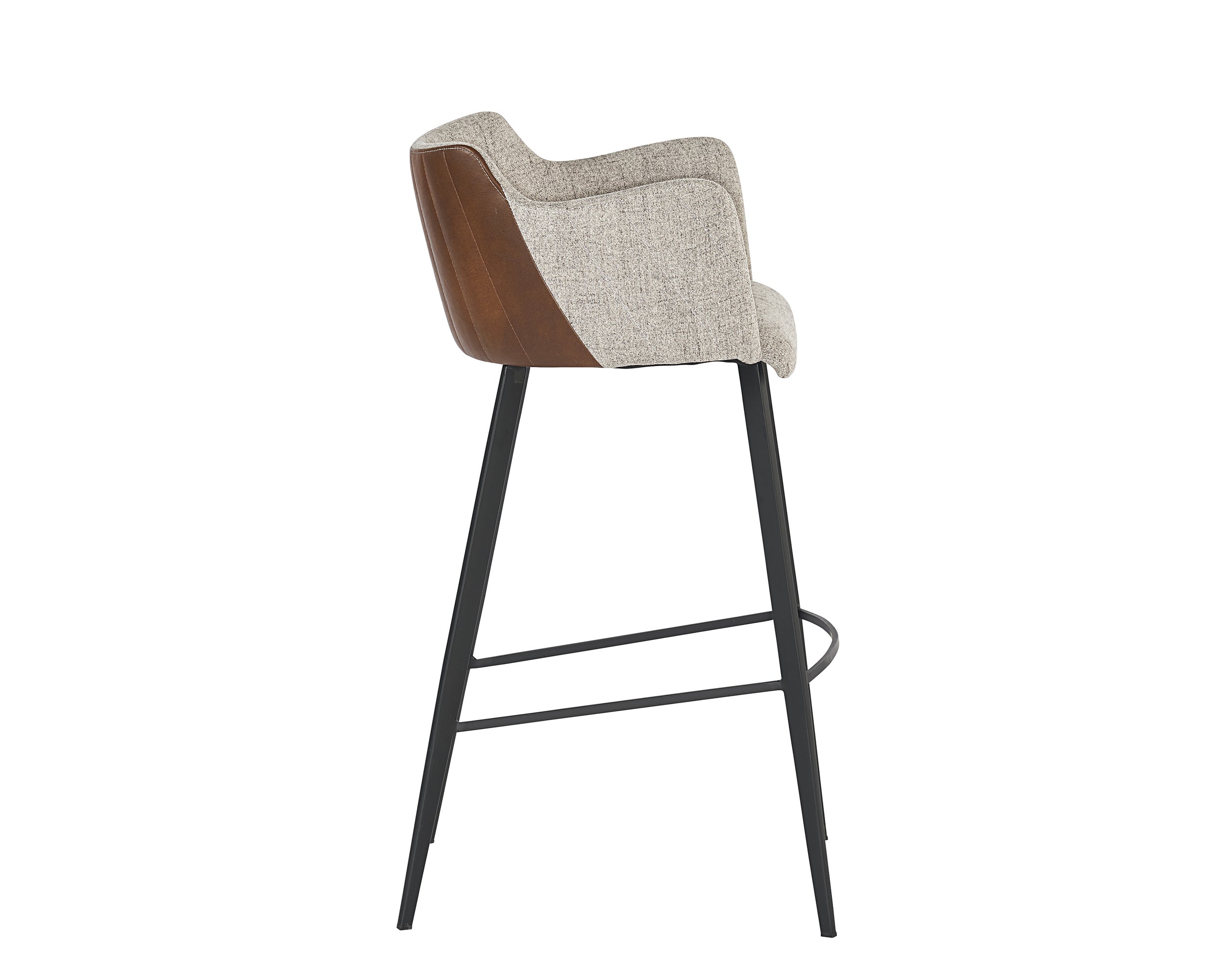 Griffin Barstool - November Grey / Bravo Cognac