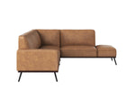 Brandi Sofa Chaise - Raf  Camel Leather