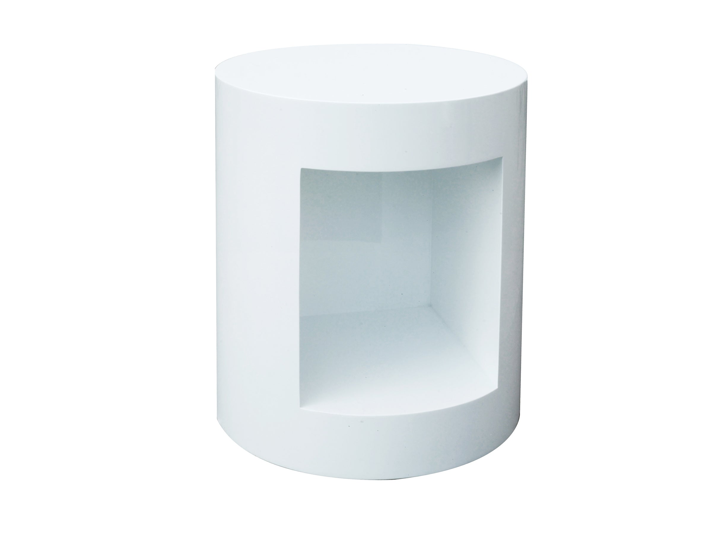 Beacon End Table - High Gloss White