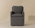 Glenrose Wheeled Dining Armchair - Effie Smoke