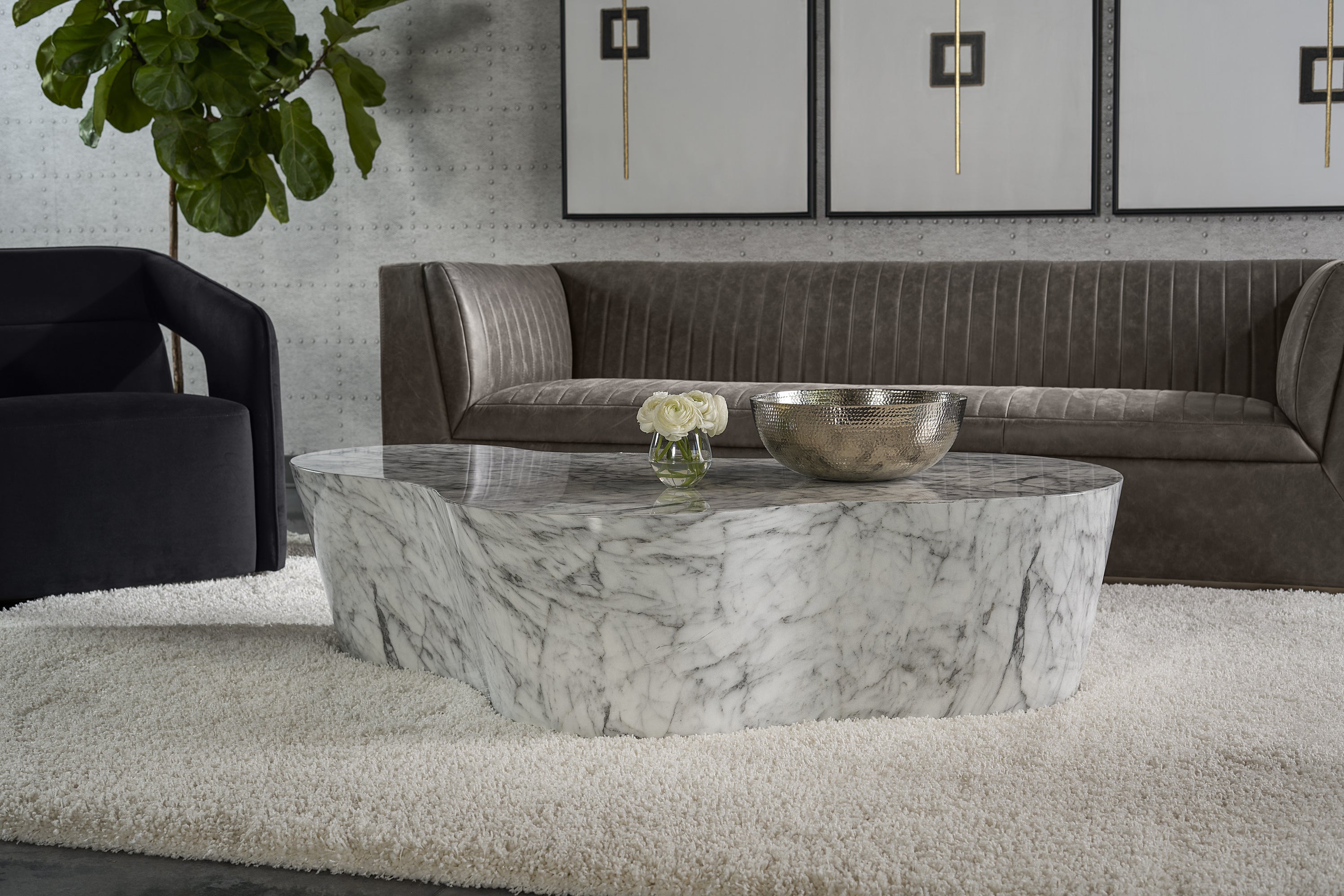 Ava Coffee Table - Marble Look