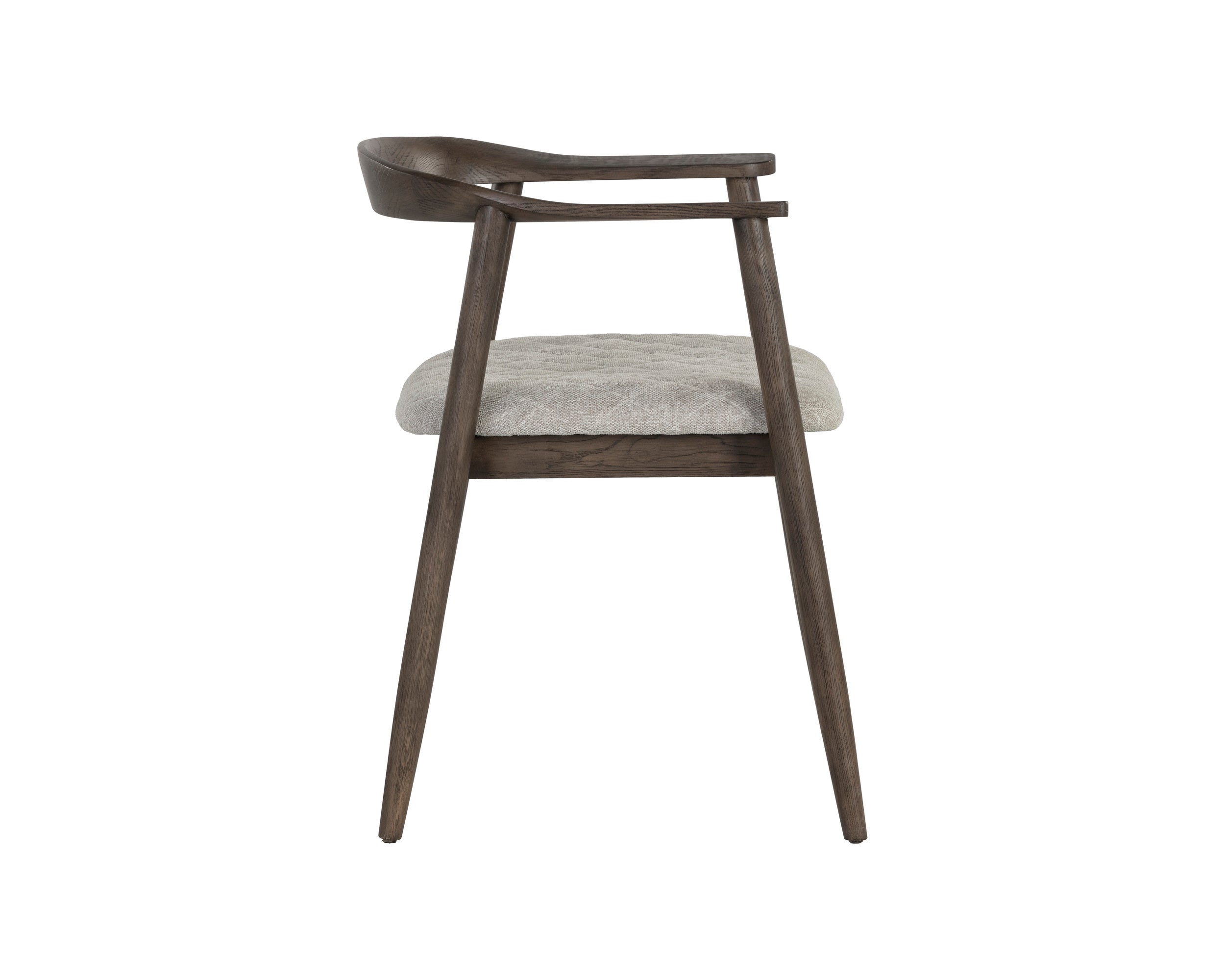 Jeremy Dining Armchair - Dark Brown  Belfast Heather Grey