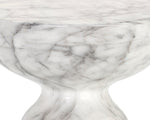 Goya End Table - Marble Look  White