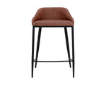 Astra Counter Stool - Black  Cinnamon Brown