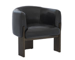 Trine Lounge Chair - Dark Brown  Vintage Black Night Leather