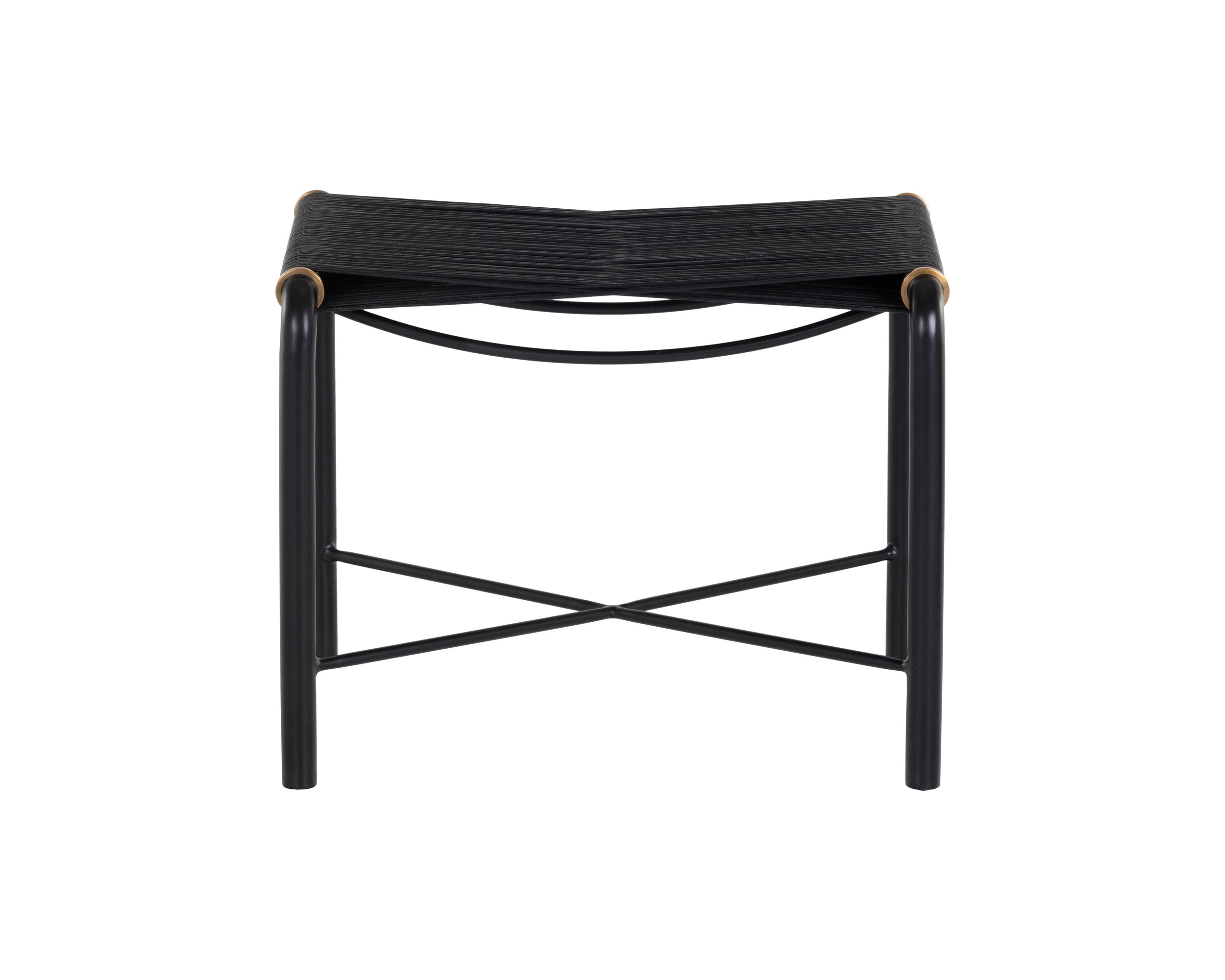 Riz Stool - Black Leather