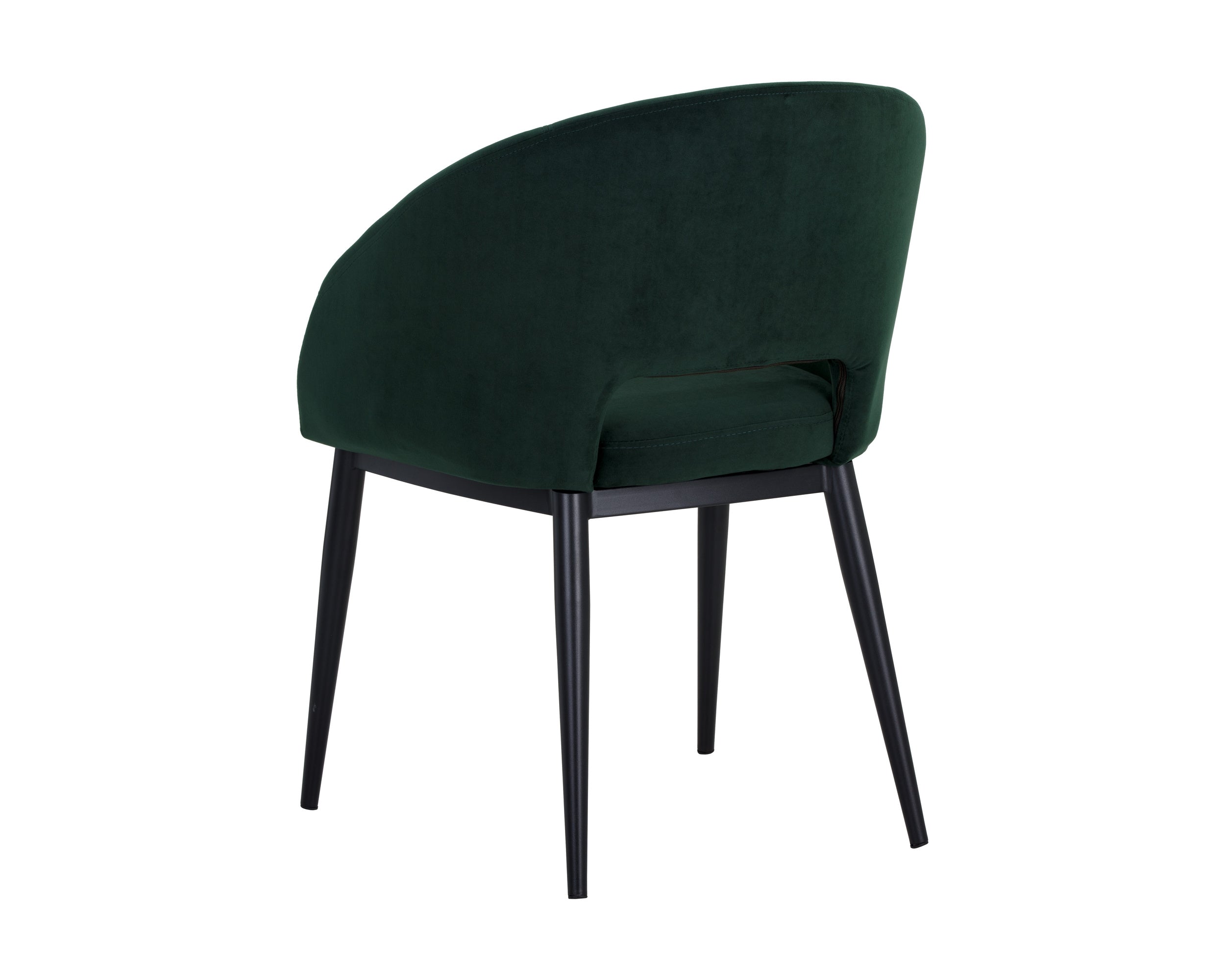 Thatcher Dining Armchair - Black  Deep Green Sky