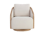 Tasia Swivel Lounge Chair - Effie Linen