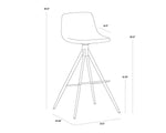 Andres Swivel Barstool - Belfast Koala Grey