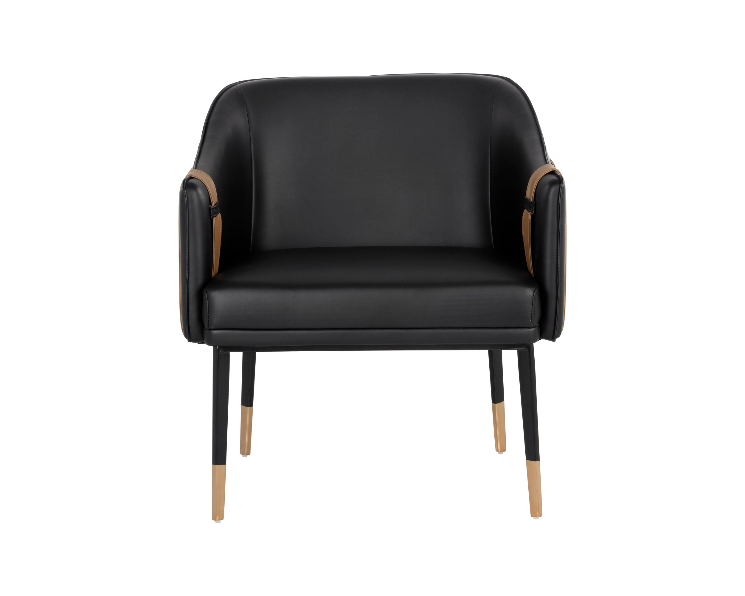 Carter Lounge Chair - Napa Black / Napa Cognac