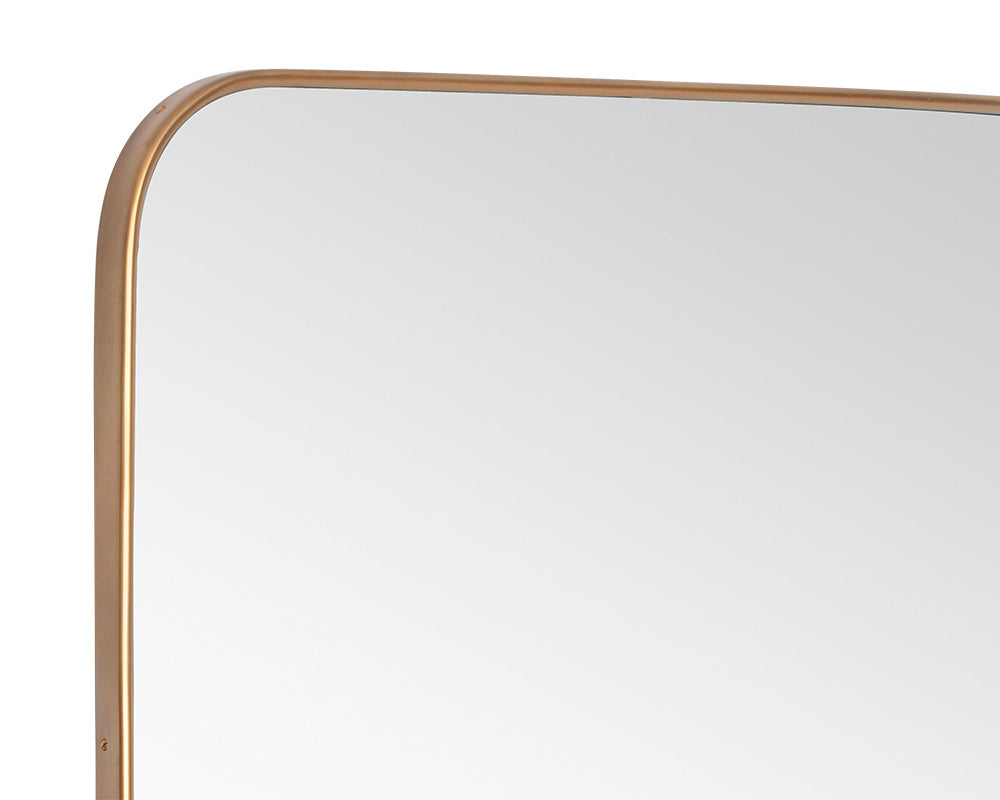 Calabasas Floor Mirror - Brass