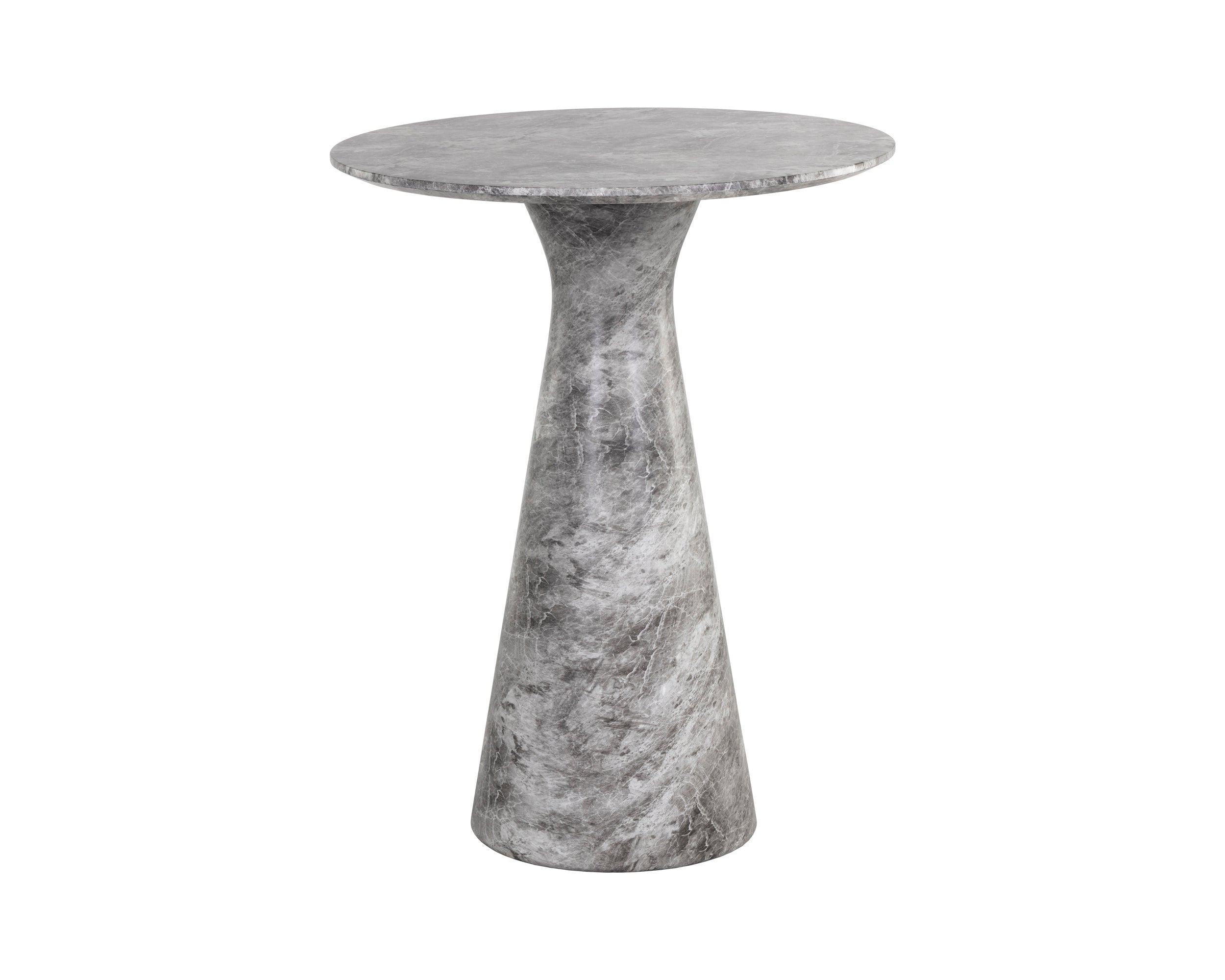 Shelburne Bar Table - Marble Look  Grey