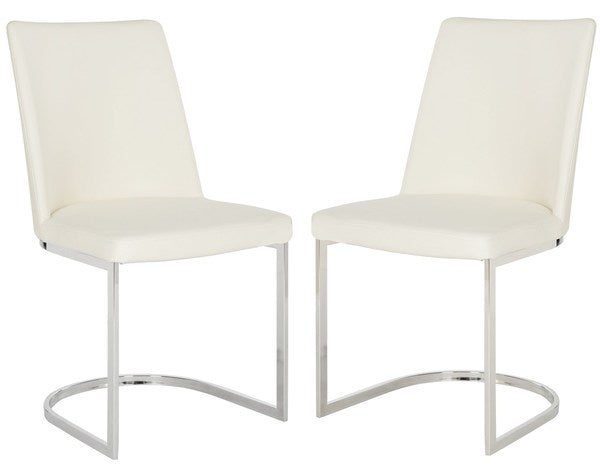 Safavieh Parkston Side Chair (Set of 2), FOX2013 - White