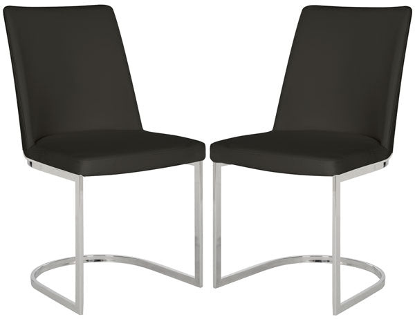 Safavieh Parkston Side Chair (Set of 2), FOX2013 - Black