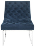 Safavieh Hadley Tufted Accent Chair , FOX6283 - Navy Velvet