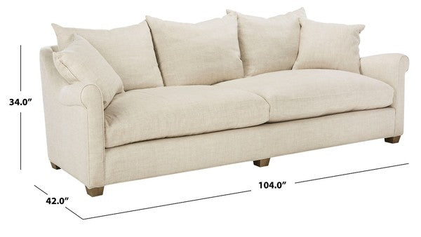 Safavieh Couture Fraiser Linen Sofa, knt4024 - Natural