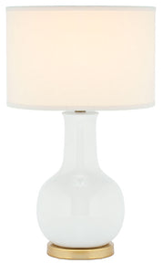 Safavieh 27.5 Inch H Ceramic Paris Lamp, LIT4024 - White