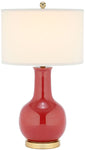 Safavieh 27.5 Inch H Ceramic Paris Lamp, LIT4024 - Red