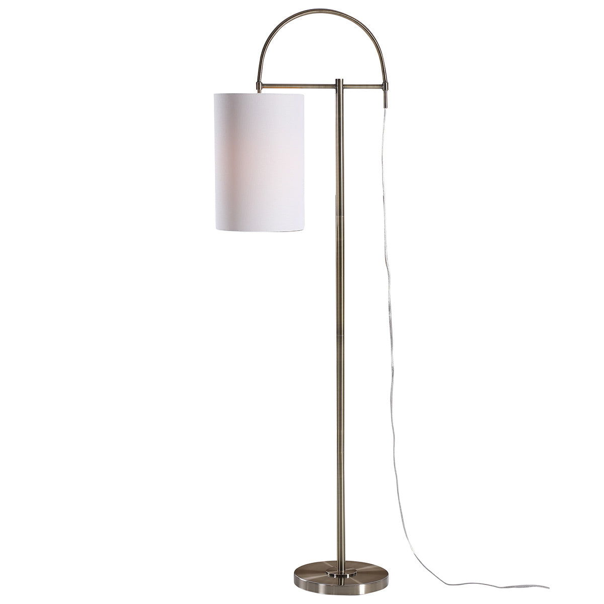 Home Decor Arc Style Base Finished In An Antique Brushed Brass Floor Lamp