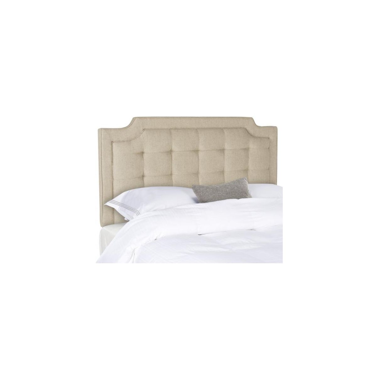 Safavieh Sapphire Tufted Linen Headboard  , MCR4047 - Hemp