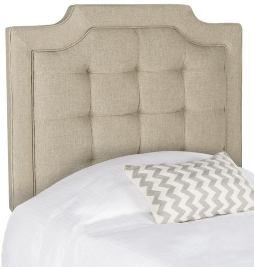 Safavieh Sapphire Tufted Linen Headboard  , MCR4047 - Hemp